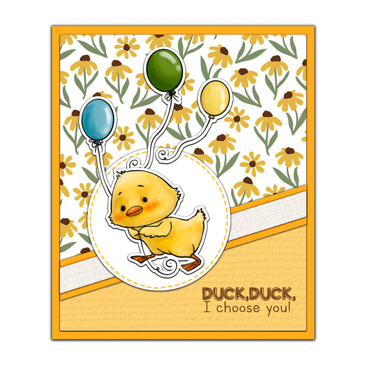 Kokorosa Lovely Chick Die with Stamps Set