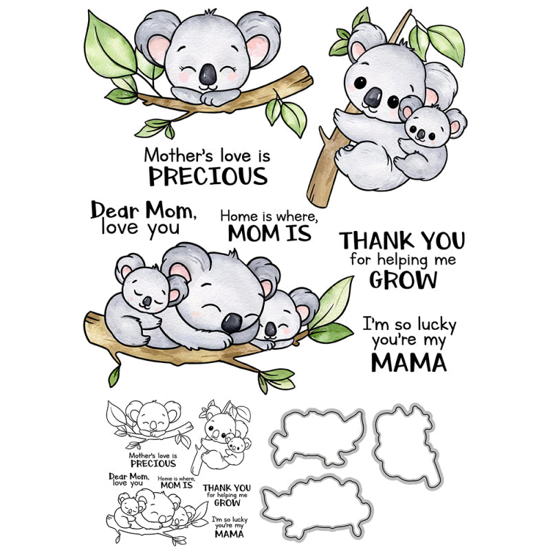 Kokorosa Lovely Koala Dies with Stamps Set