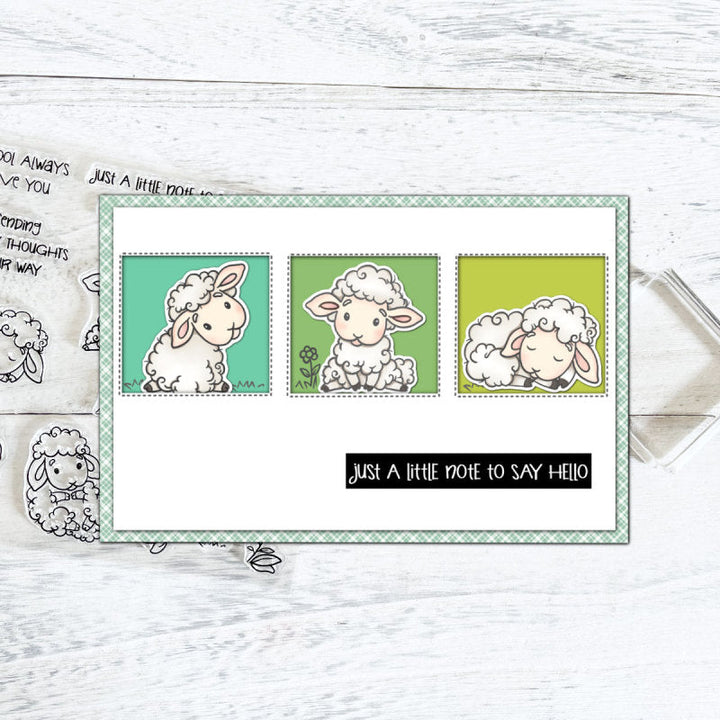 Kokorosa Sleeping Sheep Die with Stamps Set