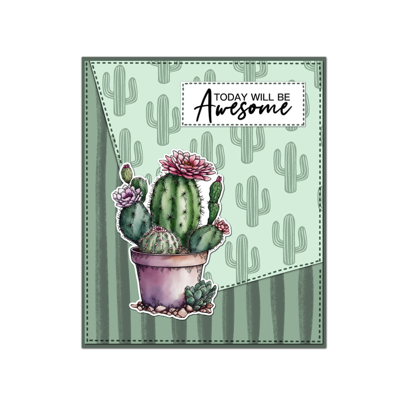 Kokorosa The Cactus Die with Stamps Set