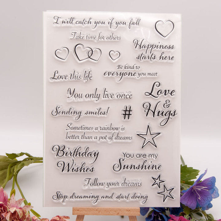 Kokorosa Warming Love Word Clear Stamps