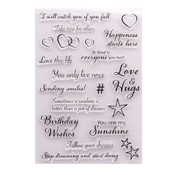 Kokorosa Warming Love Word Clear Stamps