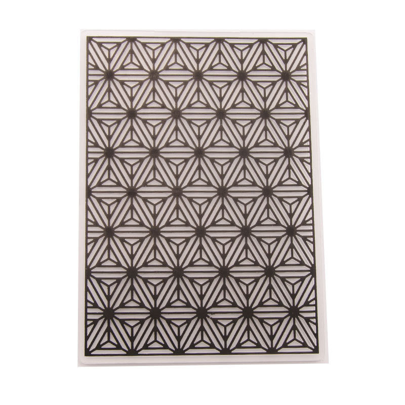 Kokorosa Kaleidoscope Geometric Pattern Plastic Embossing Folder