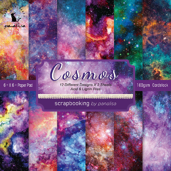 Kokorosa 24PCS  6" Cosmos DIY Scrapbook & Cardstock Paper
