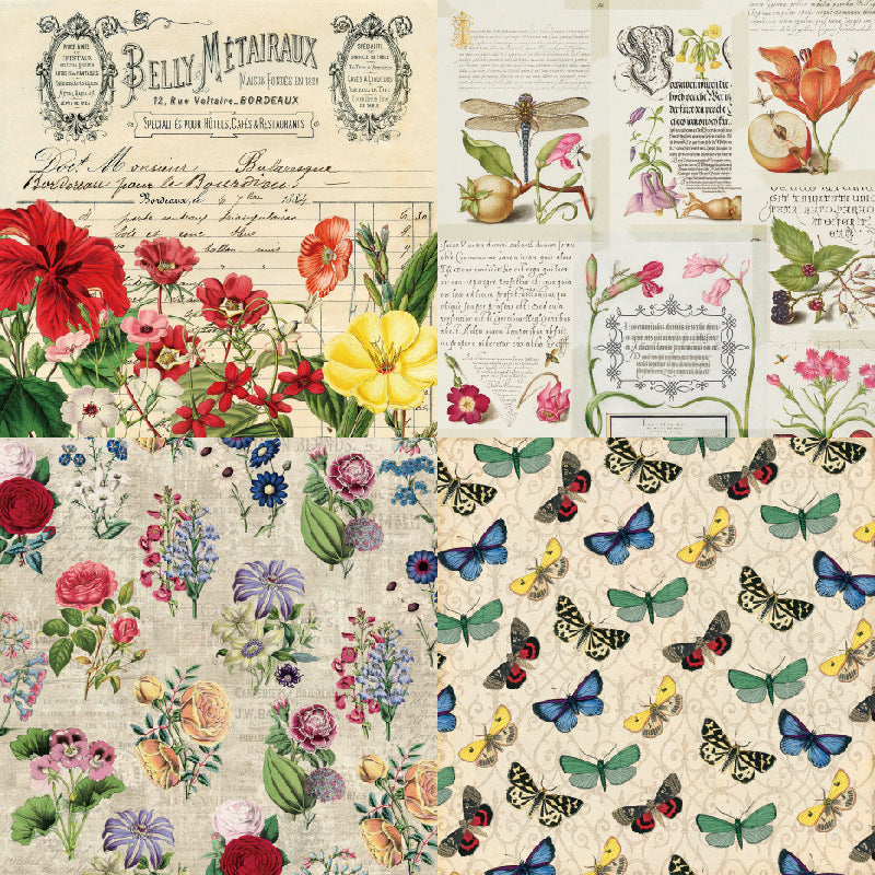 Kokorosa 24PCS  6" Fragrant Butterfly DIY Scrapbook & Cardstock Paper