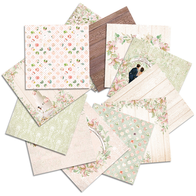 Kokorosa 24PCS  6" Our Wedding DIY Scrapbook & Cardstock Paper