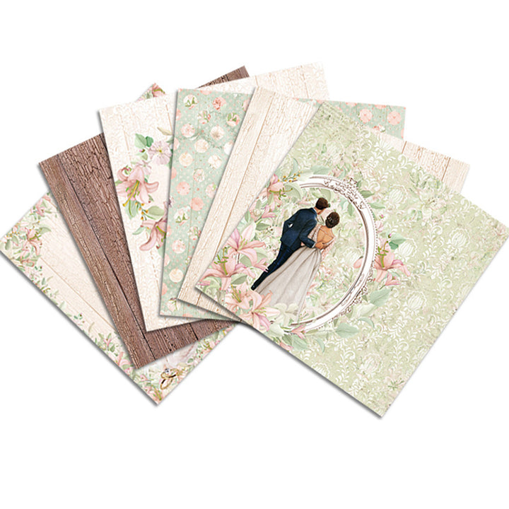 Kokorosa 24PCS  6" Our Wedding DIY Scrapbook & Cardstock Paper