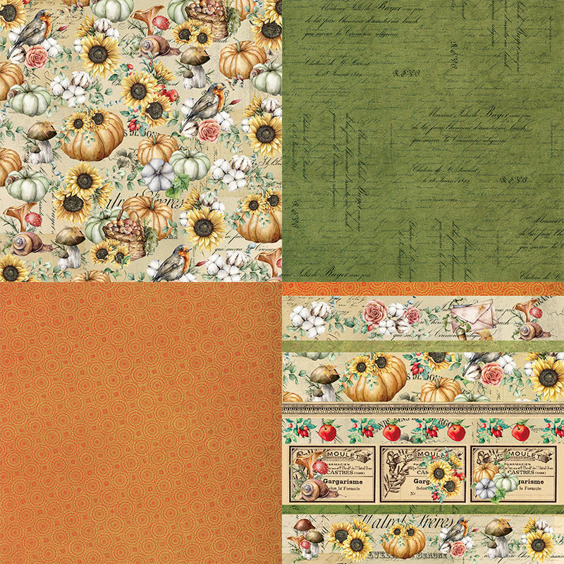 Kokorosa 24PCS  6" Perennials Pattern  DIY Scrapbook & Cardmaking Paper