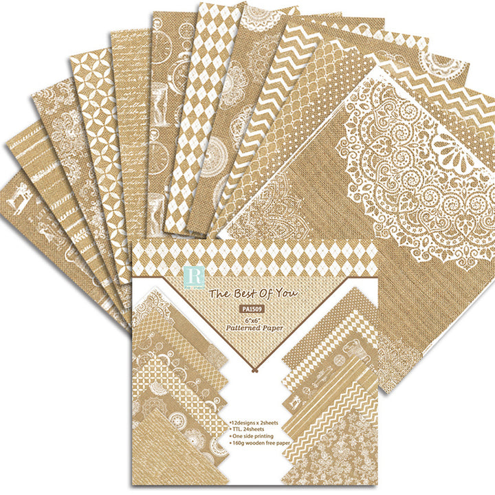 Kokorosa 24PCS  6" Quicksands DIY Scrapbook & Cardstock Paper