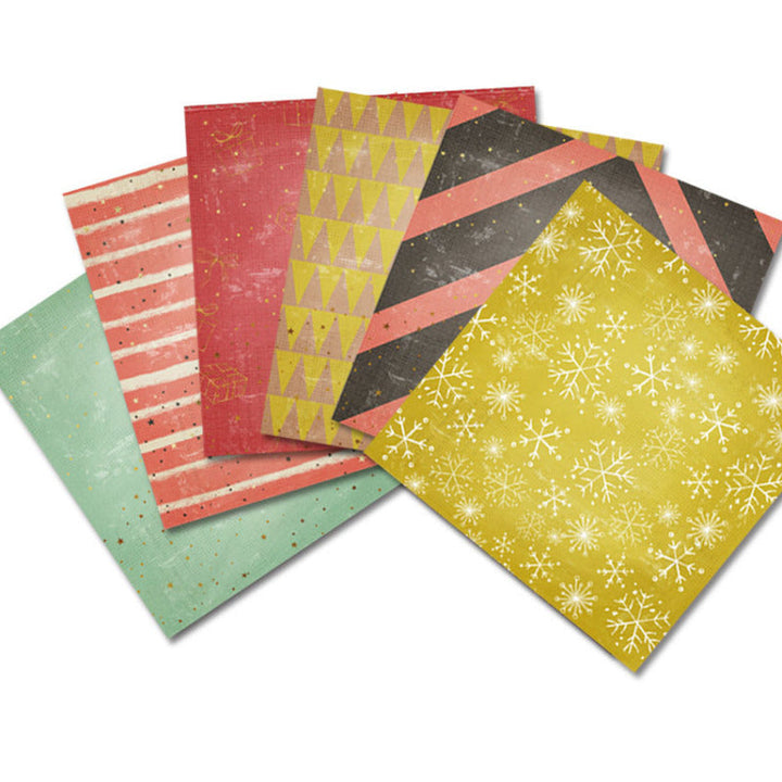 Kokorosa 24PCS DIY Scrapbook & Cardmaking Snowflake Print Paper