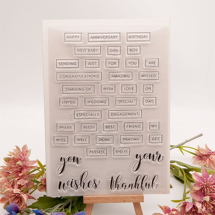 Kokorosa Bless Words Clear Stamps