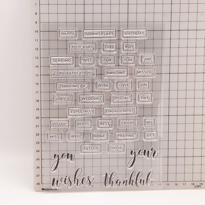 Kokorosa Bless Words Clear Stamps
