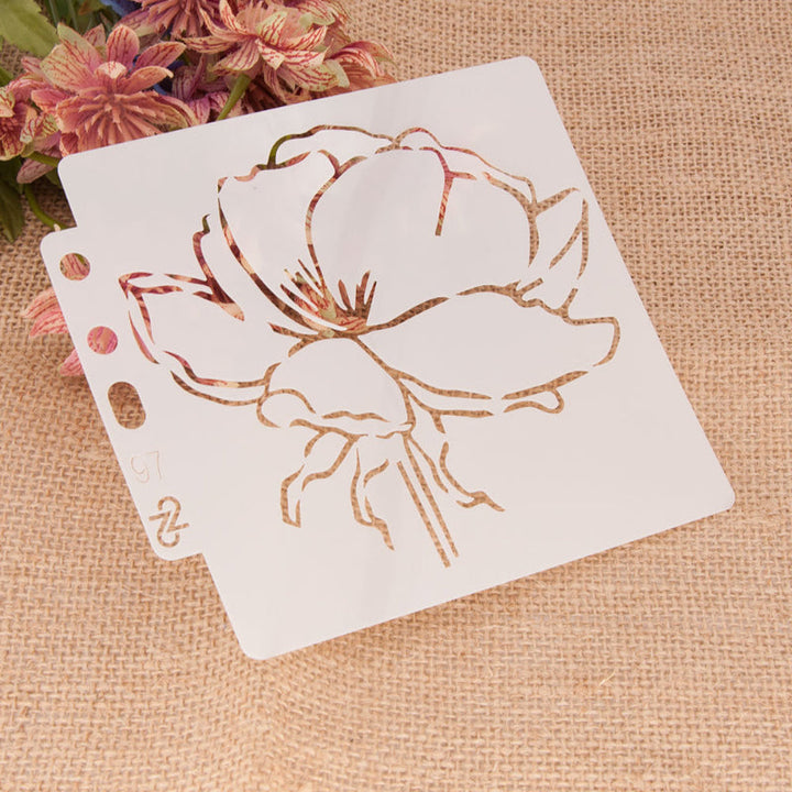 Kokorosa Blooming Flower DIY Painting Hollow Stencil