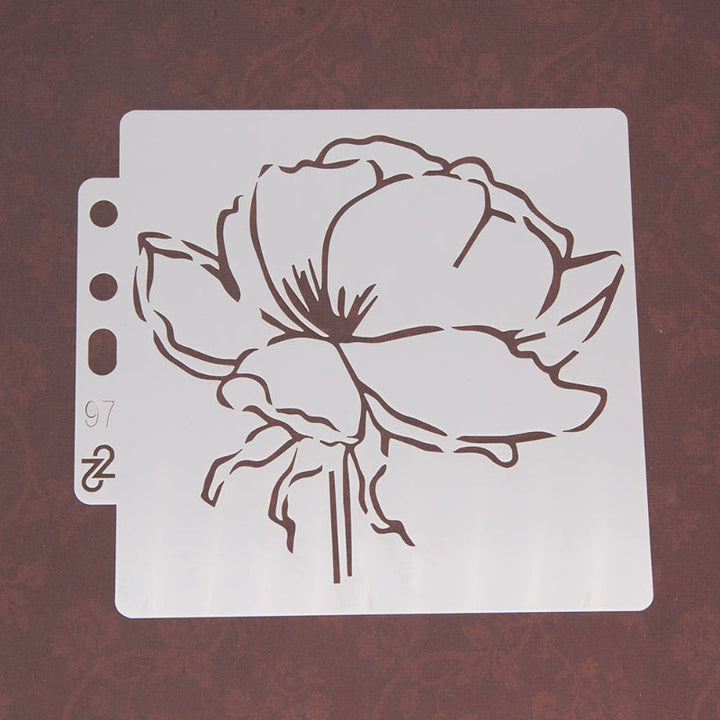 Kokorosa Blooming Flower DIY Painting Hollow Stencil
