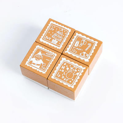 Kokorosa Christmas Small Painting Series Wooden Stamps
