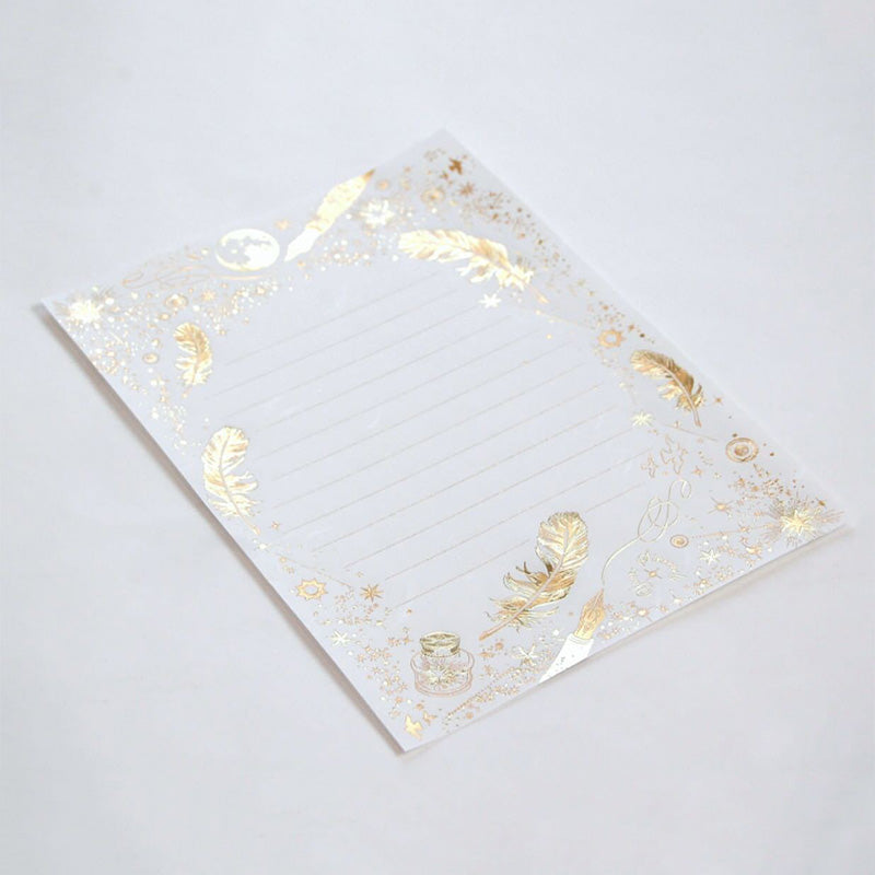Kokorosa Gold and Silver Leaf Embossed Pattern Letter