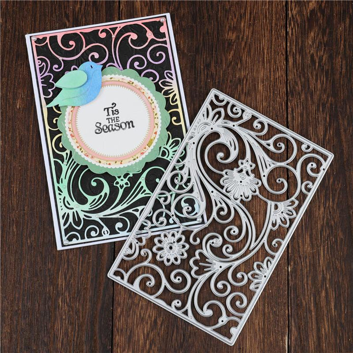 Kokorosa Hollow Floral Background Metal Cutting Dies