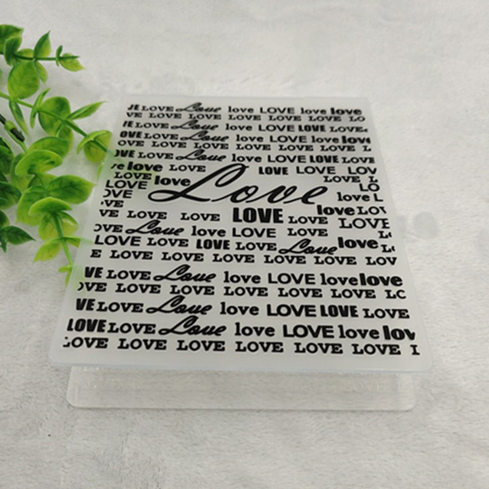 Kokorosa Love Wall Plastic Embossing Folder