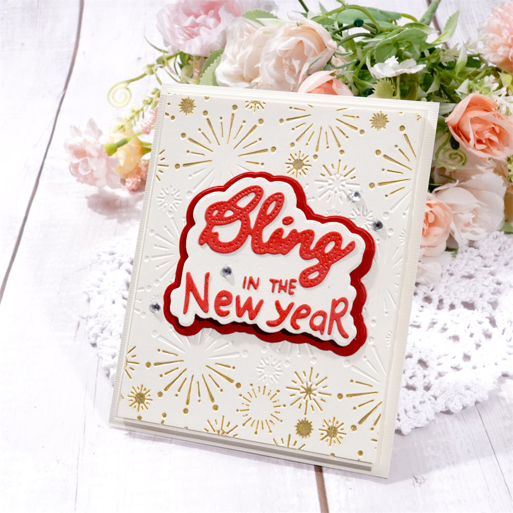 Kokorosa Metal Cutting Dies With "Bling In The New Year"