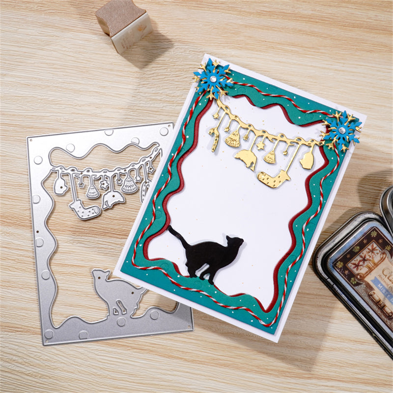 Kokorosa Metal Cutting Dies With Cat and Christmas Decorations
