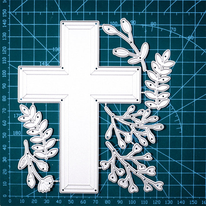 Kokorosa Metal Cutting Dies With Crucifix and Flowers