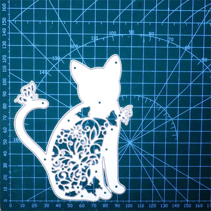 Kokorosa Metal Cutting Dies With Lace Pattern Cat
