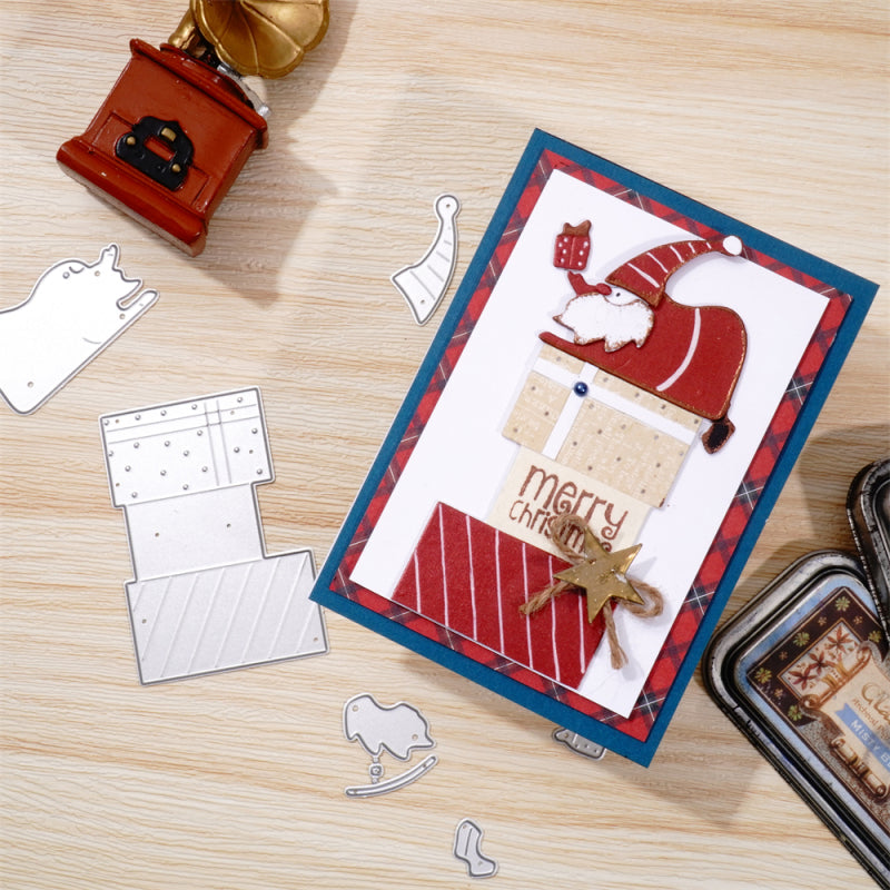 Kokorosa Metal Cutting Dies With Santa Claus Delivering Gifts
