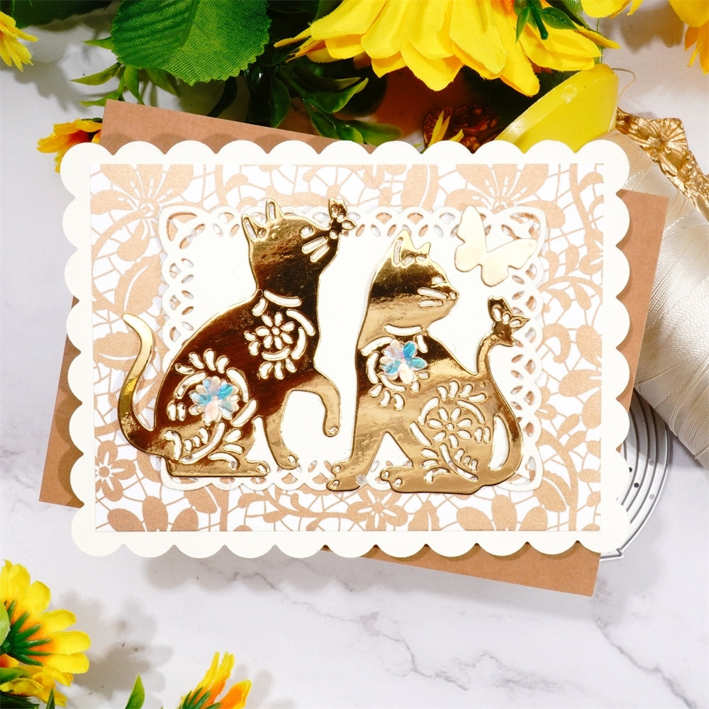 Metal Cutting Dies With Flower Cat For Card Making – kokorosastudio.com