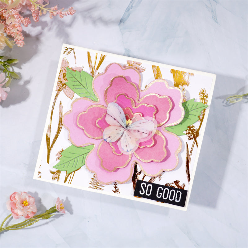 Metal Cutting Dies With Stackable Flowers Frame For Card Making ...