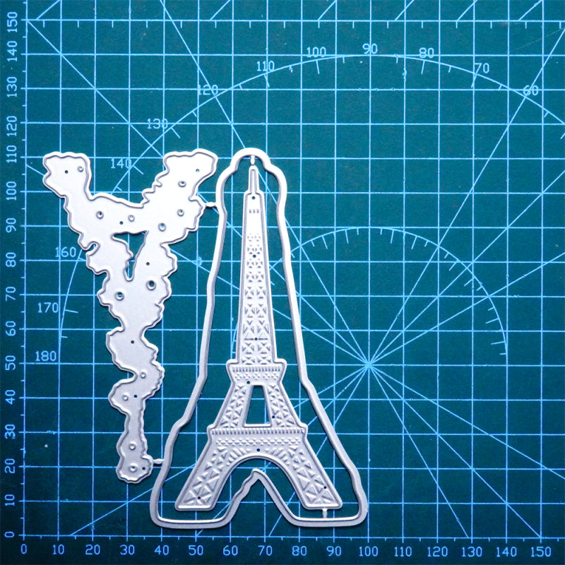 Kokorosa Metal Cutting Dies with Floral Eiffel Tower