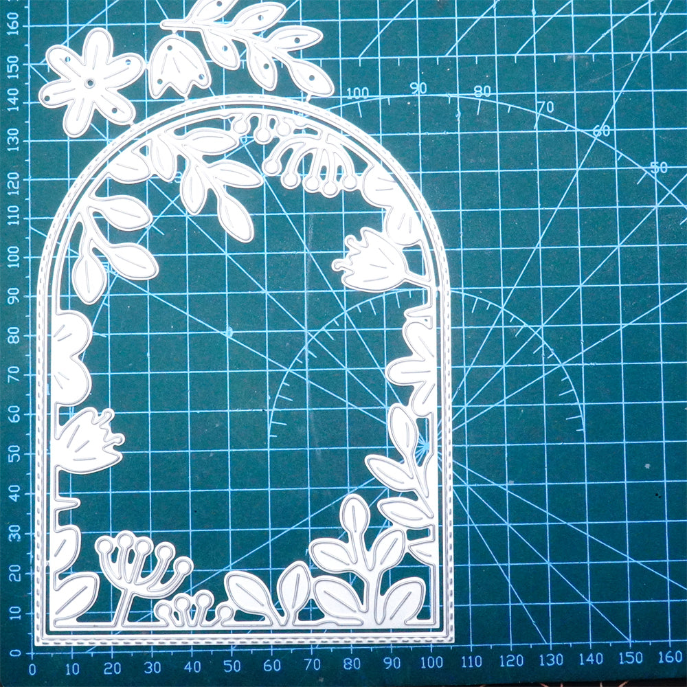 Kokorosa Metal Cutting Dies with Flower Arch Frame Board