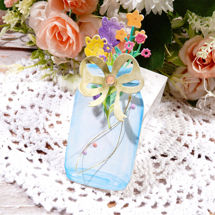 Kokorosa Metal Cutting Dies with Flowers In Bottle