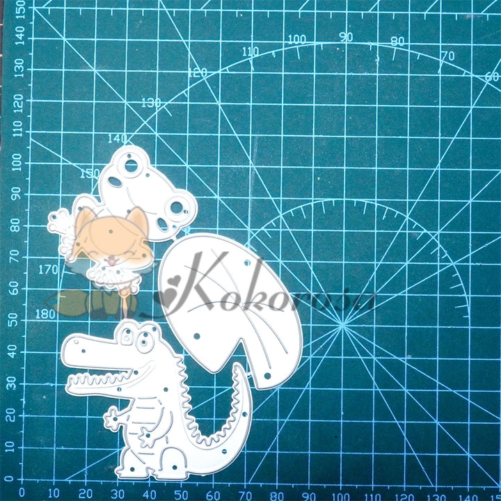 Kokorosa Metal Cutting Dies with Frog & Crocodile