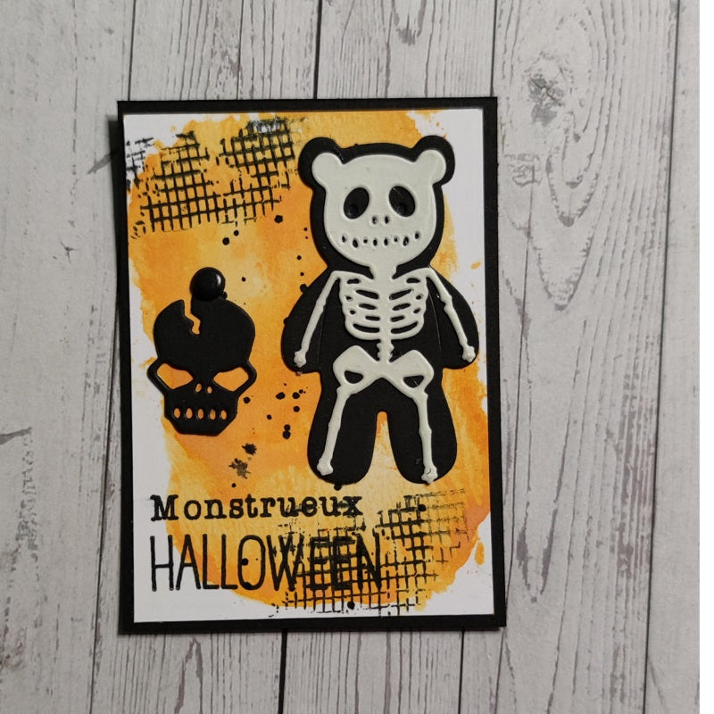 Kokorosa Metal Cutting Dies with Halloween Skeleton Bear