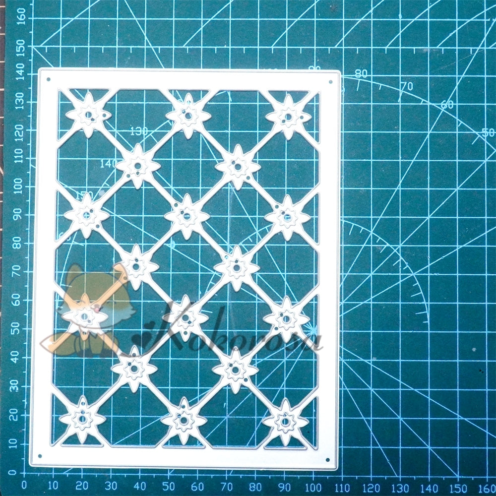 Kokorosa Metal Cutting Dies with Hollow Snowflake Background Board