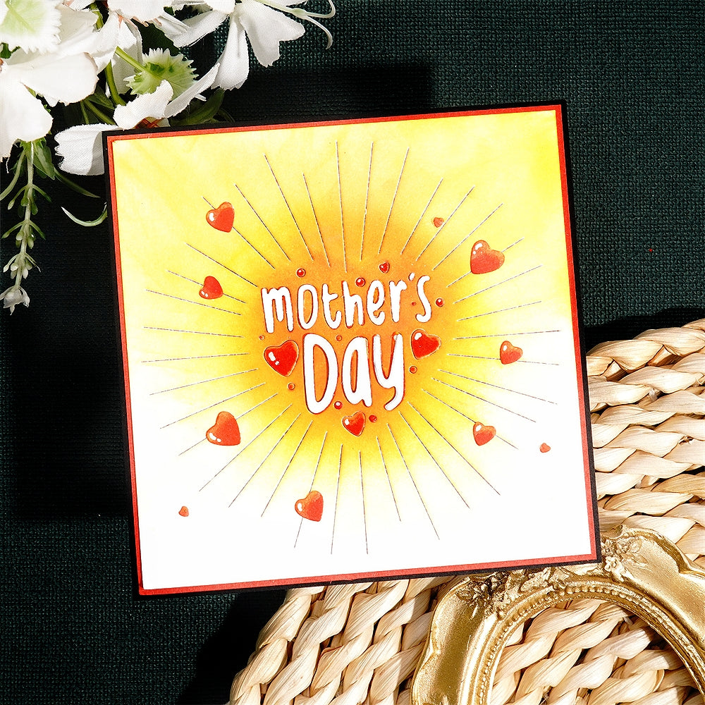 Kokorosa Metal Cutting Dies with "Mother's Day" Word Background Board