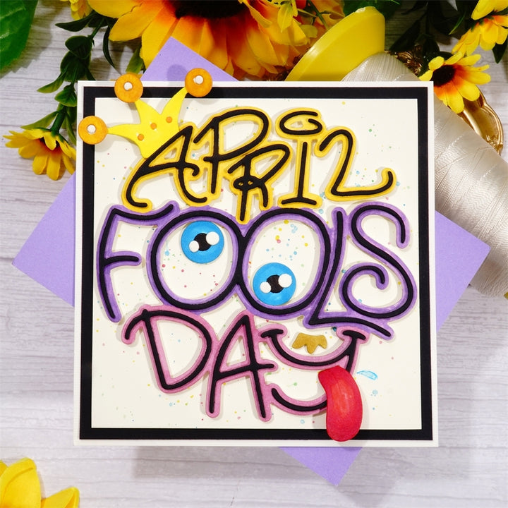Kokorosa Metal Cutting Dies with Quirky Font "April Fool's Day"