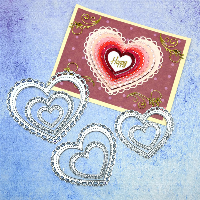 Kokorosa Stackable Hearts Nesting Metal Cutting Dies – kokorosastudio.com