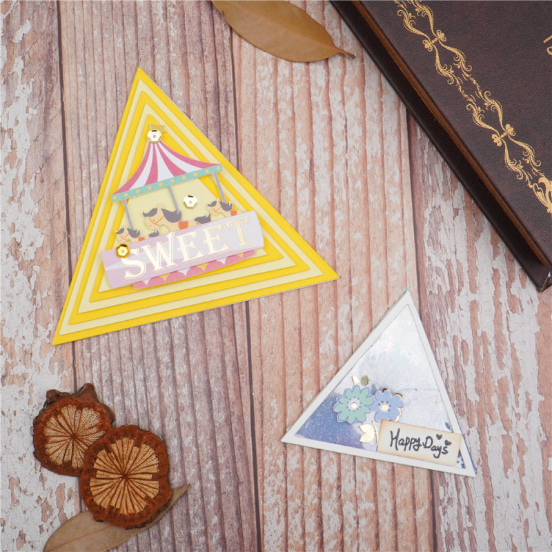 Kokorosa Triangle Background Metal Cutting Dies for Cards