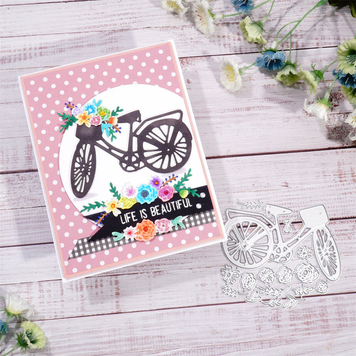 Kokorosa Metal Cutting Dies with Flower Bike