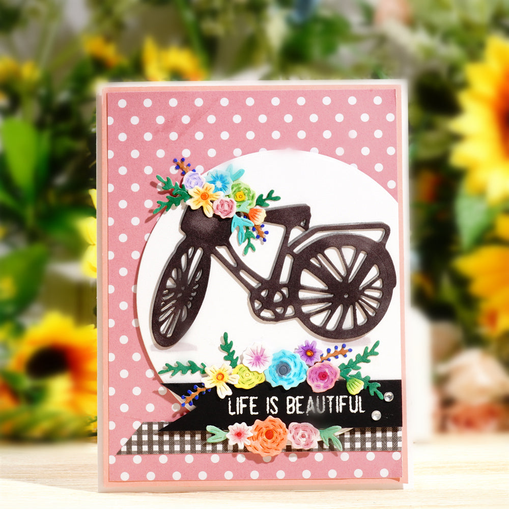 Kokorosa Metal Cutting Dies with Flower Bike