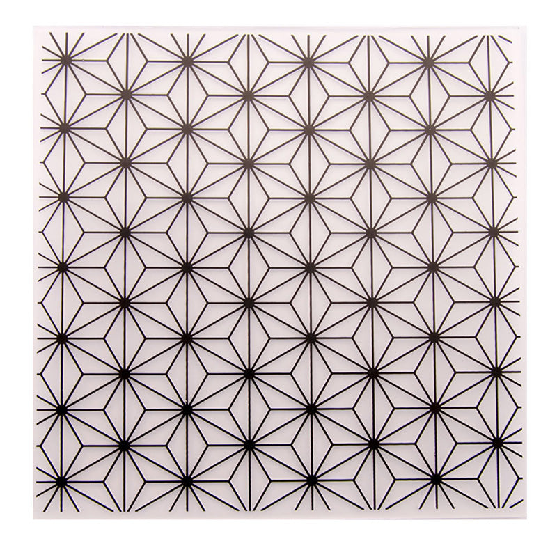 Kokorosa Line Geometric Pattern Plastic Embossing Folder