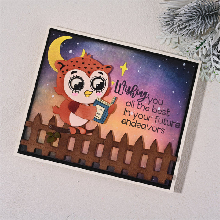 Kokorosa Metal Cutting Dies With Cute Owl and Book