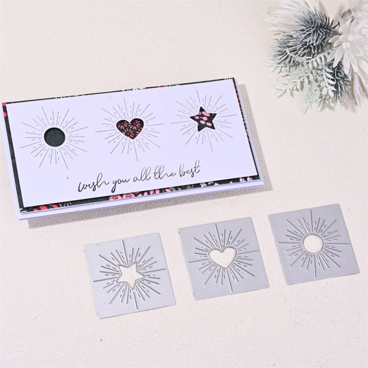 Kokorosa Metal Cutting Dies With Hollow Star And Heart