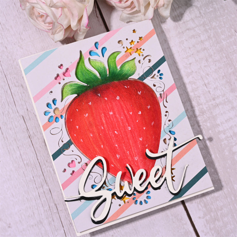 Kokorosa Metal Cutting Dies With Strawberry Background Board
