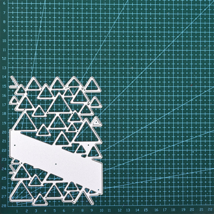 Kokorosa Metal Cutting Dies With Triangle Pattern Background Board