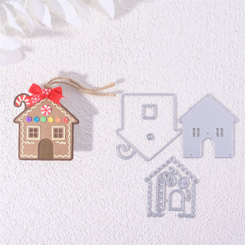 Haunted Gingerbread House Candy Metal Cutting Dies Card Stencil