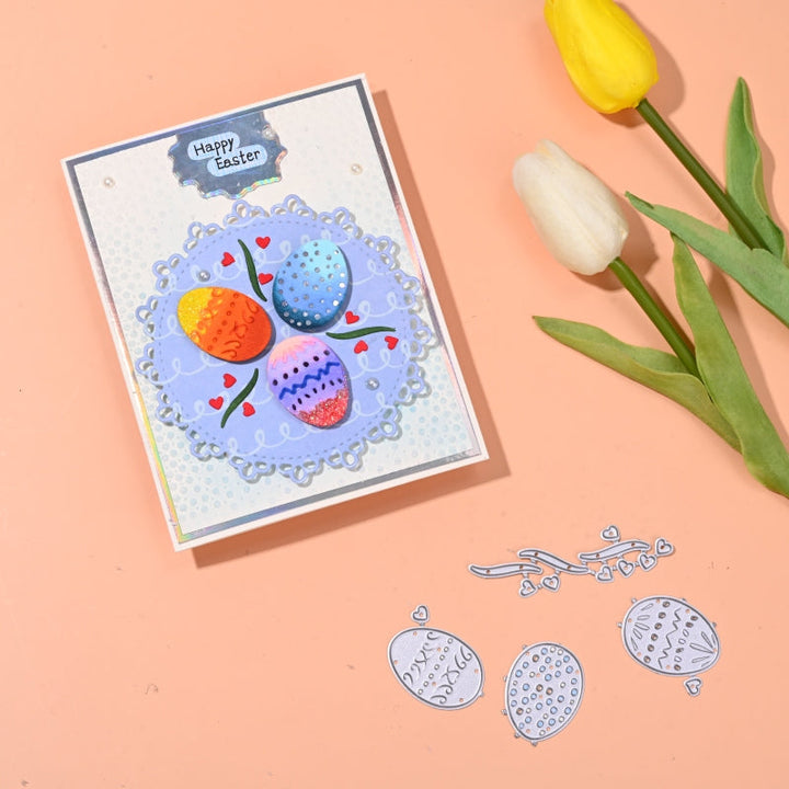 Kokorosa Metal Cutting Dies with Easter Hollow Decoration Egg