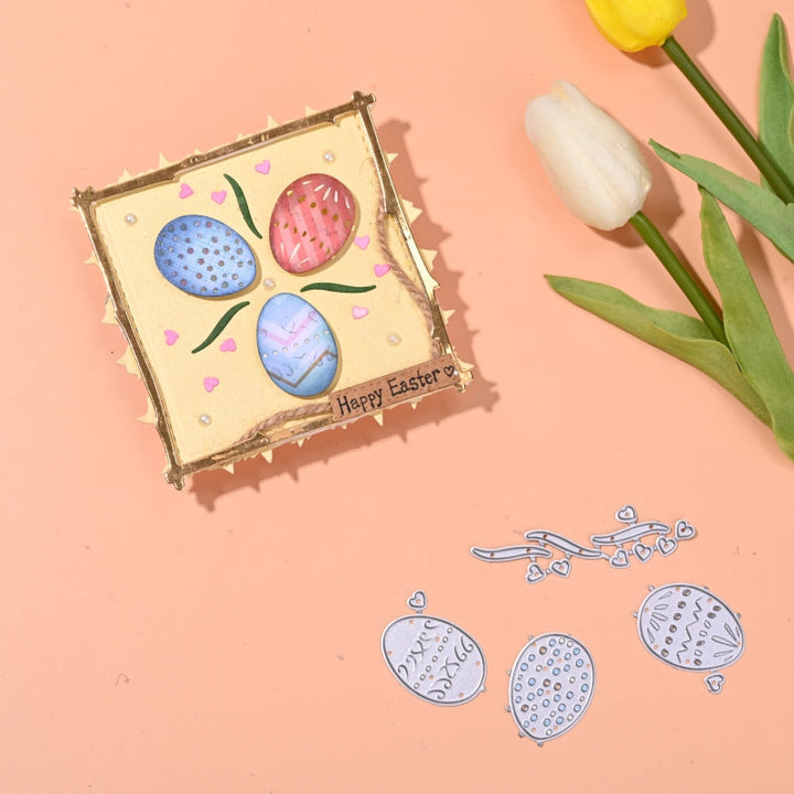 Kokorosa Metal Cutting Dies with Easter Hollow Decoration Egg