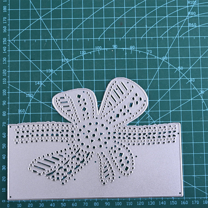 Kokorosa Metal Cutting Dies with Lace Bowknot Hollow Background Board